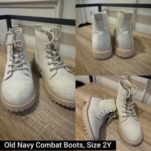 Old Navy Kids Light Tan Combat Boots